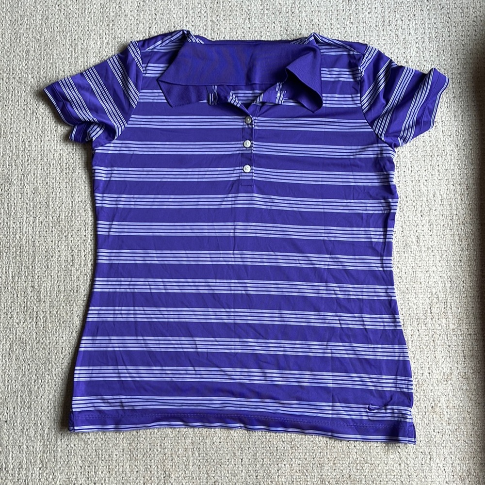 Golfing Season is upon us!! Great deal on like new purple stripe NikeGolf polo
